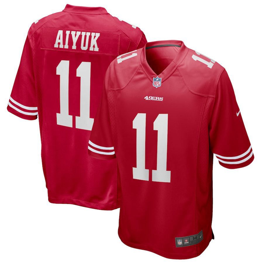 Men San Francisco 49ers #11 Brandon Aiyuk Nike Scarlet Player Game NFL Jersey->san francisco 49ers->NFL Jersey